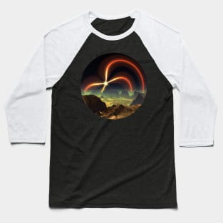 Planetary Art - Cosmic Morning on Planet Plasmaja Baseball T-Shirt